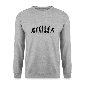 Volleyball de plage Volleyball Volleyball Cadeau de joueur de volleyball - Sweat-shirt Unisexe - gris chiné - Devant - Alina (178cm) & Michal (187cm)