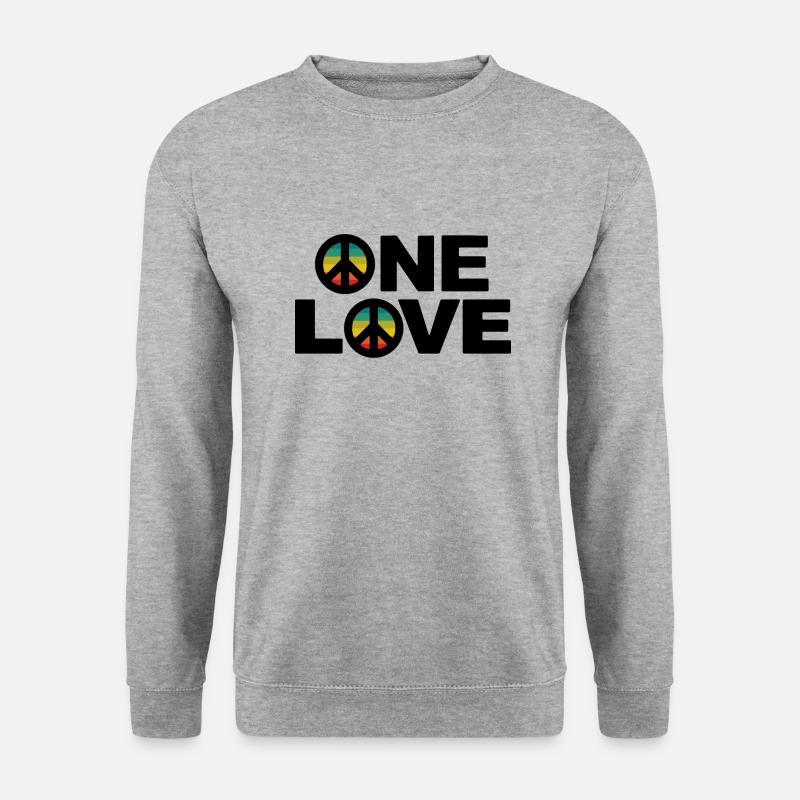 Eine Liebe Frieden - Unisex Pullover - Weißgrau meliert