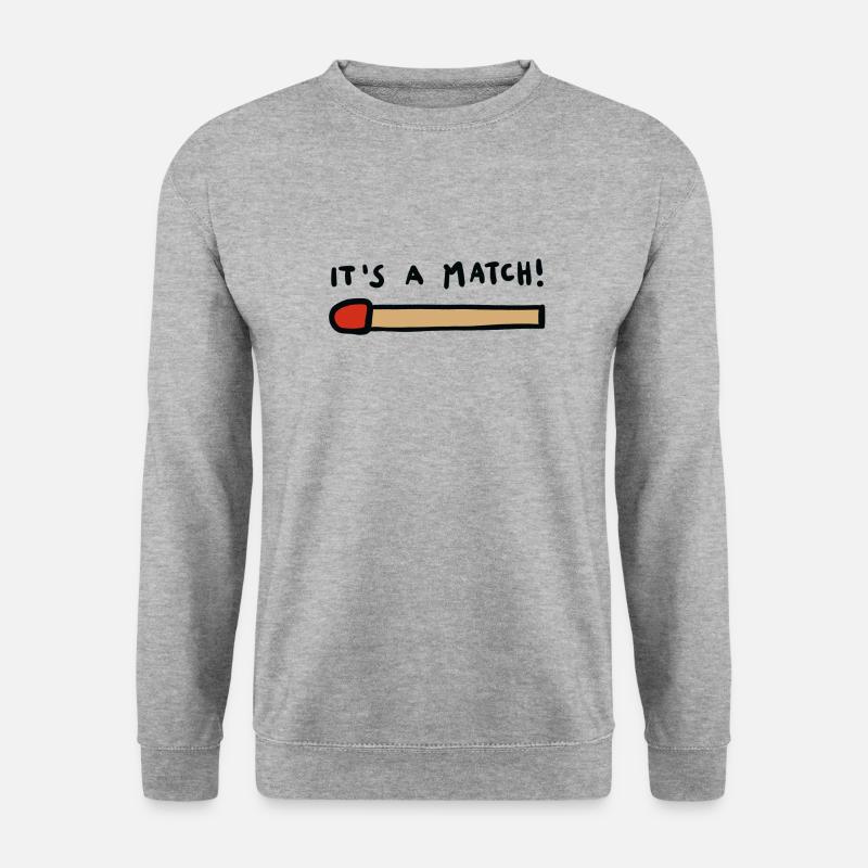 it´s a match - Unisex Pullover - Weißgrau meliert