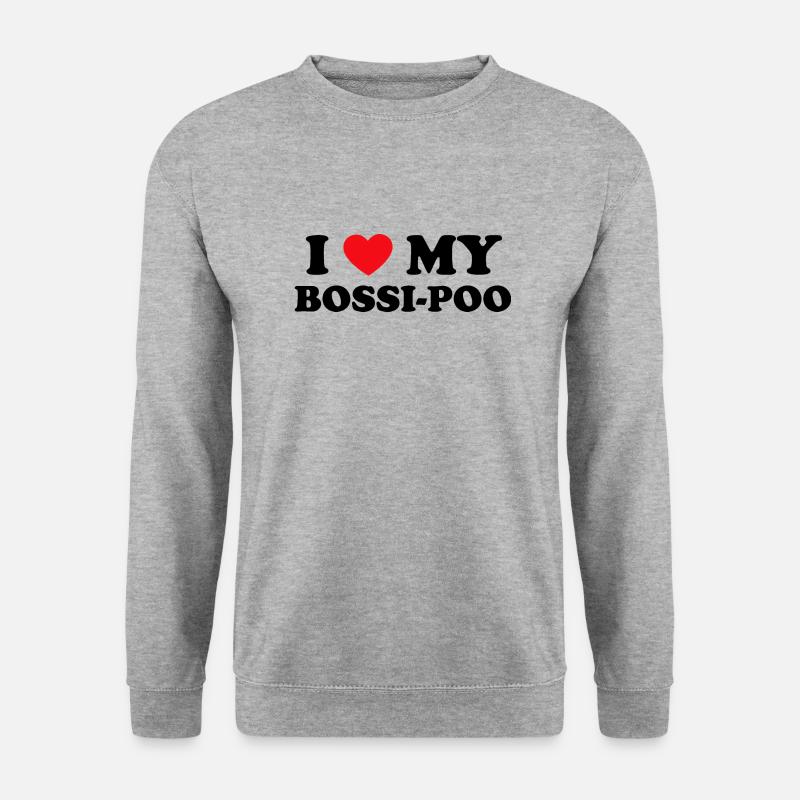 Dog Hund - Unisex Pullover - Weißgrau meliert