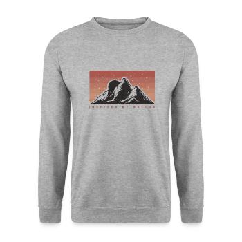 Mountains, Climbers, Nature, Adventure - Unisex Sweatshirt - salt & pepper - Front - Alina (178cm) & Michal (187cm)