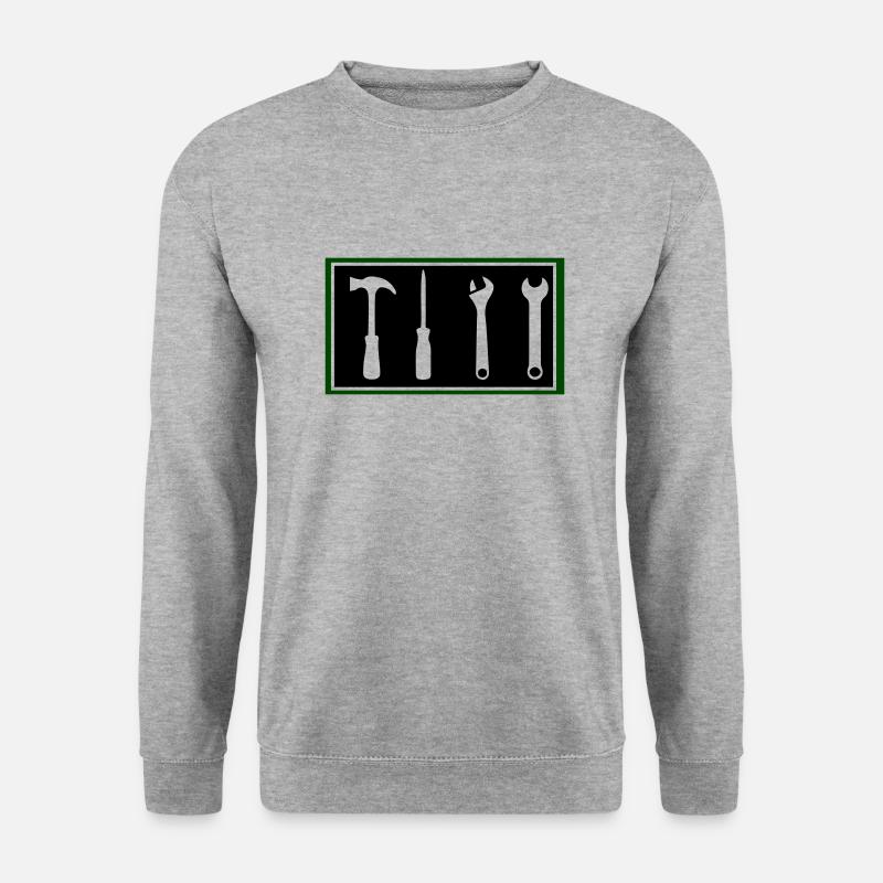 Werkzeug - Unisex Pullover - Weißgrau meliert