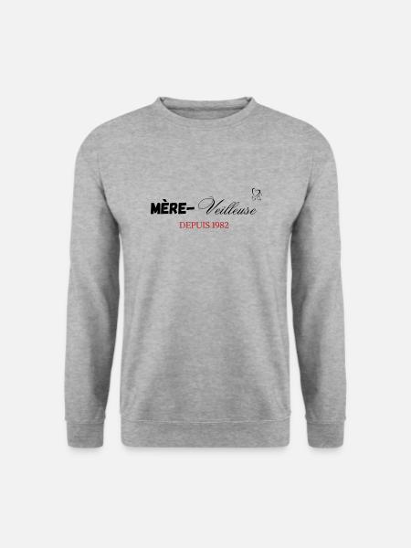 Mère veilleuse depuis 1982 - Sweat-shirt Unisexe - gris chiné
