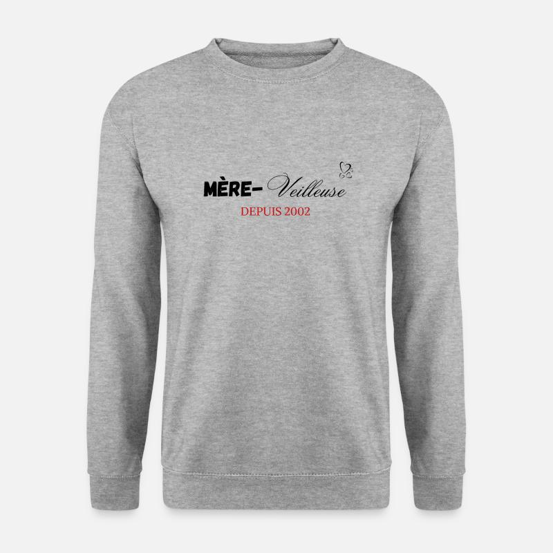Mère veilleuse depuis 2002 - Sweat-shirt Unisexe - gris chiné