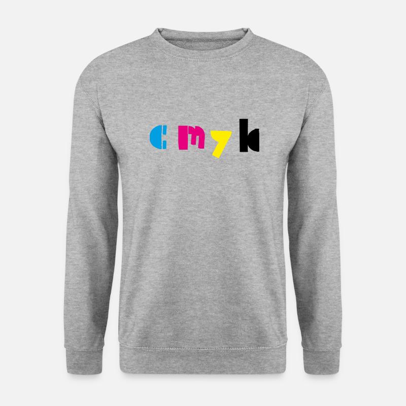 cmyk - Unisex Pullover - Weißgrau meliert