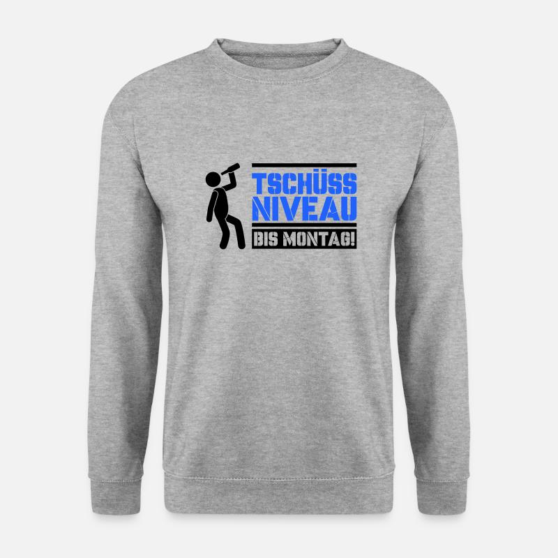 tschüss niveau - Unisex Pullover - Weißgrau meliert
