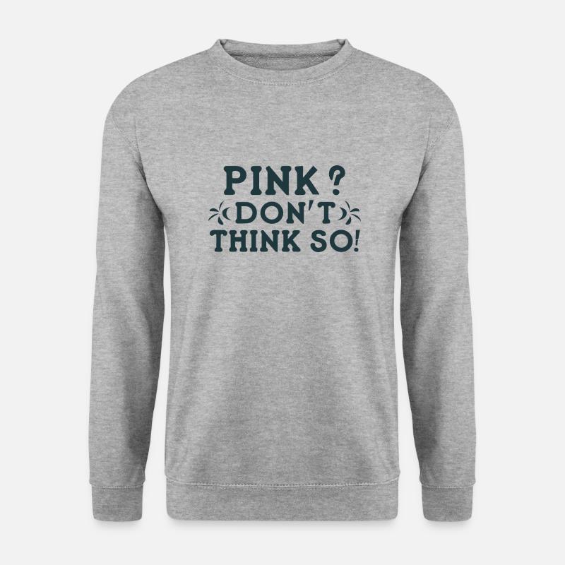 Rosa? Ich glaube nicht! - Unisex Pullover - Weißgrau meliert