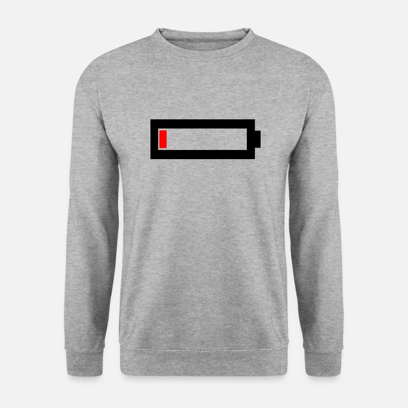 Akku leer - Unisex Pullover - Weißgrau meliert