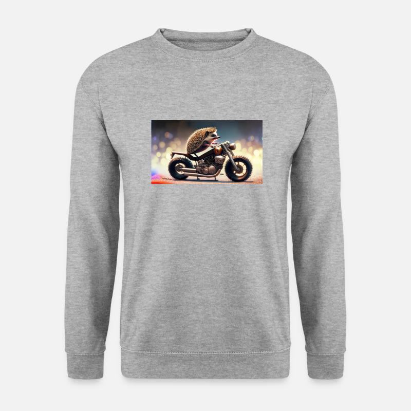 Hedgehog cruiser - Unisex Pullover - Weißgrau meliert