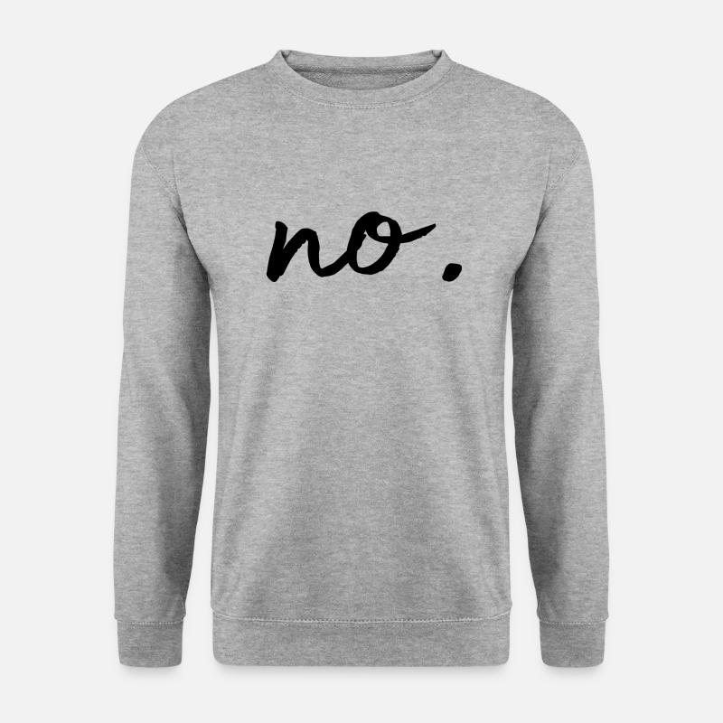 No - Unisex Pullover - Weißgrau meliert