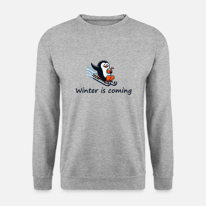 Der Winter kommt - Unisex Pullover - Weißgrau meliert