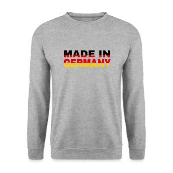 made in Germany - Unisex Pullover - Weißgrau meliert - Vorne - Alina (178cm) & Michal (187cm)
