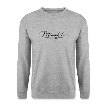 Godfather with a heart - Unisex Sweatshirt - salt & pepper - Front - Alina (178cm) & Michal (187cm)