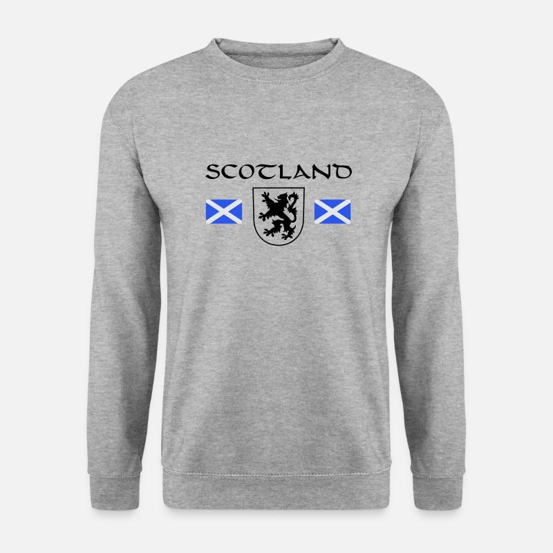 Scotland´s "Rampant Lion" - Unisex Pullover - Weißgrau meliert