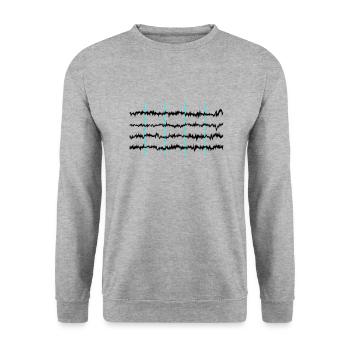 brainwaves - Unisex Pullover - Weißgrau meliert - Vorne - Alina (178cm) & Michal (187cm)