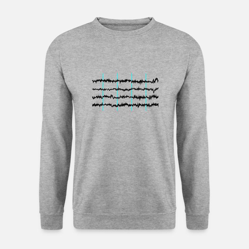 brainwaves - Unisex Pullover - Weißgrau meliert