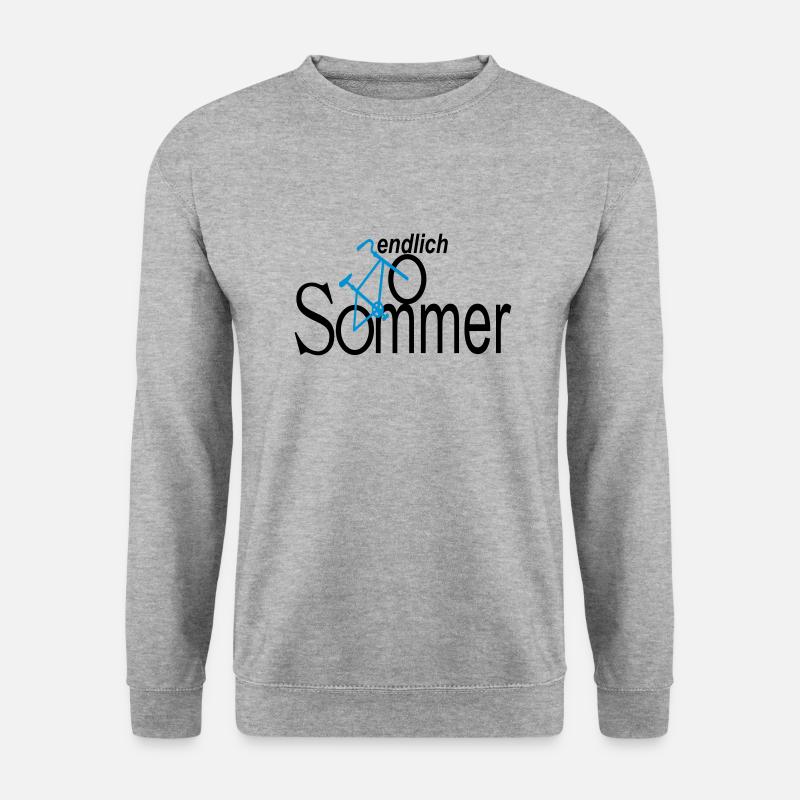 endlich sommer - Unisex Pullover - Weißgrau meliert