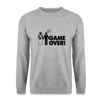 Fin du jeu. Je suis marié. - Sweat-shirt Unisexe - gris chiné - Devant - Alina (178cm) & Michal (187cm)