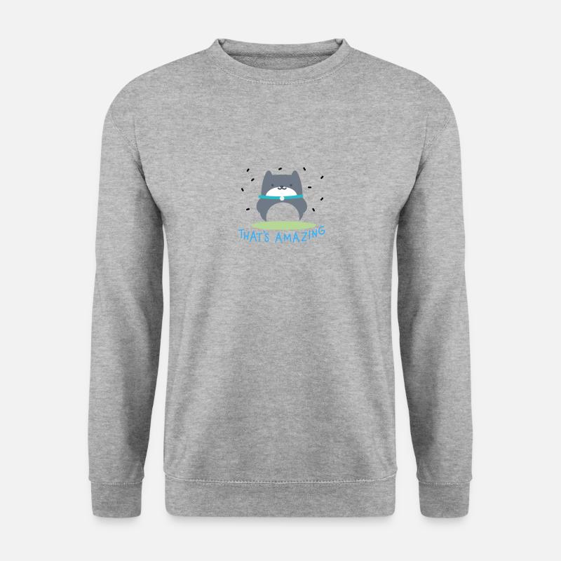 Lustiges cooles Tierchen mit Spruch that s amazing - Unisex Pullover - Weißgrau meliert