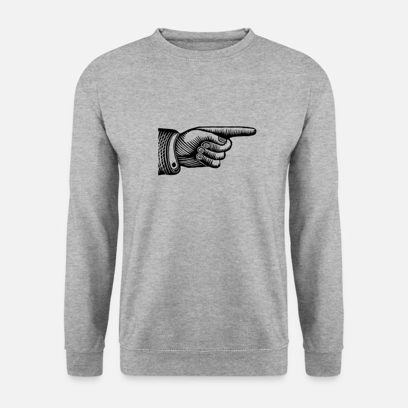 Hand - Unisex Pullover - Weißgrau meliert