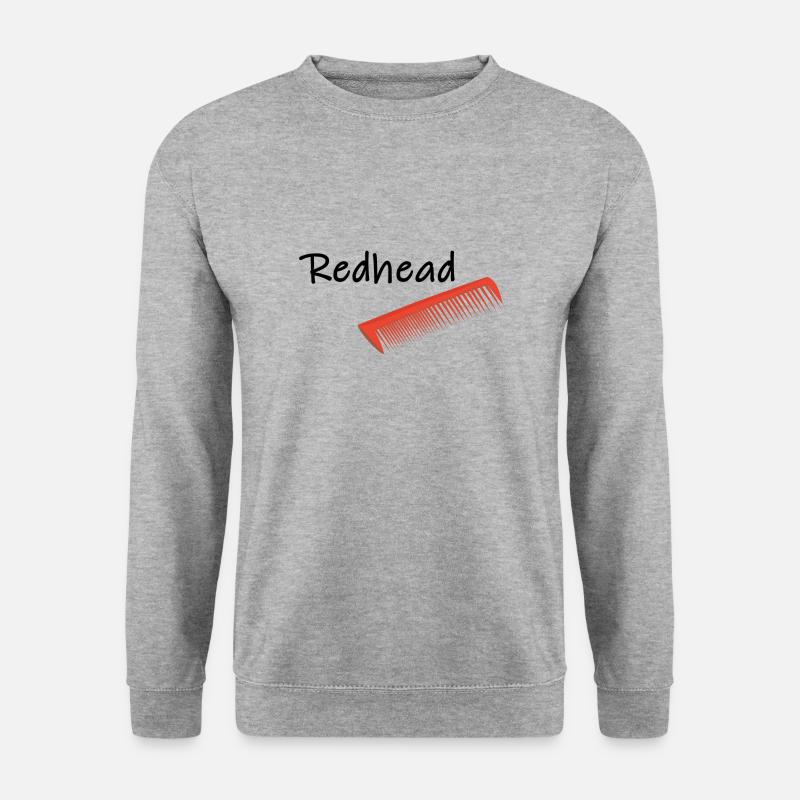 Rotschopf - Unisex Pullover - Weißgrau meliert
