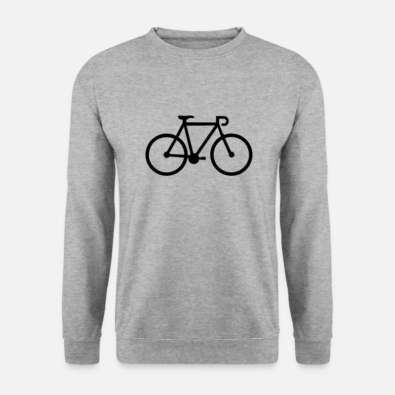 Fahrrad - Unisex Pullover - Weißgrau meliert