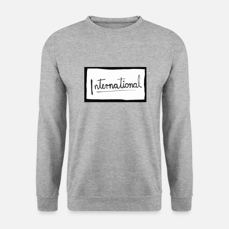 International - Unisex Pullover - Weißgrau meliert