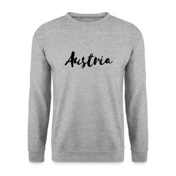 Autriche Autriche Typo Texte Cadeau - Sweat-shirt Unisexe - gris chiné - Devant - Alina (178cm) & Michal (187cm)