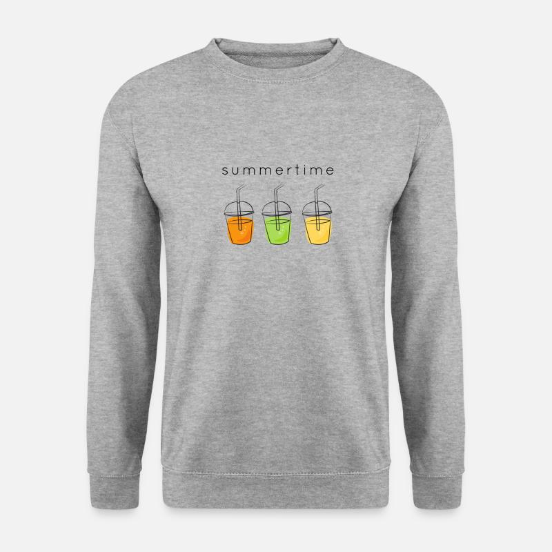 summertime - Unisex Pullover - Weißgrau meliert