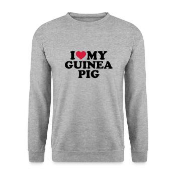 I love my guinea pig - Unisex Sweatshirt - salt & pepper - Front - Alina (178cm) & Michal (187cm)