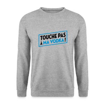 Vodka / Alcool / Fête / Alcoolique / Bourré Saoul - Sweat-shirt Unisexe - gris chiné - Devant - Alina (178cm) & Michal (187cm)