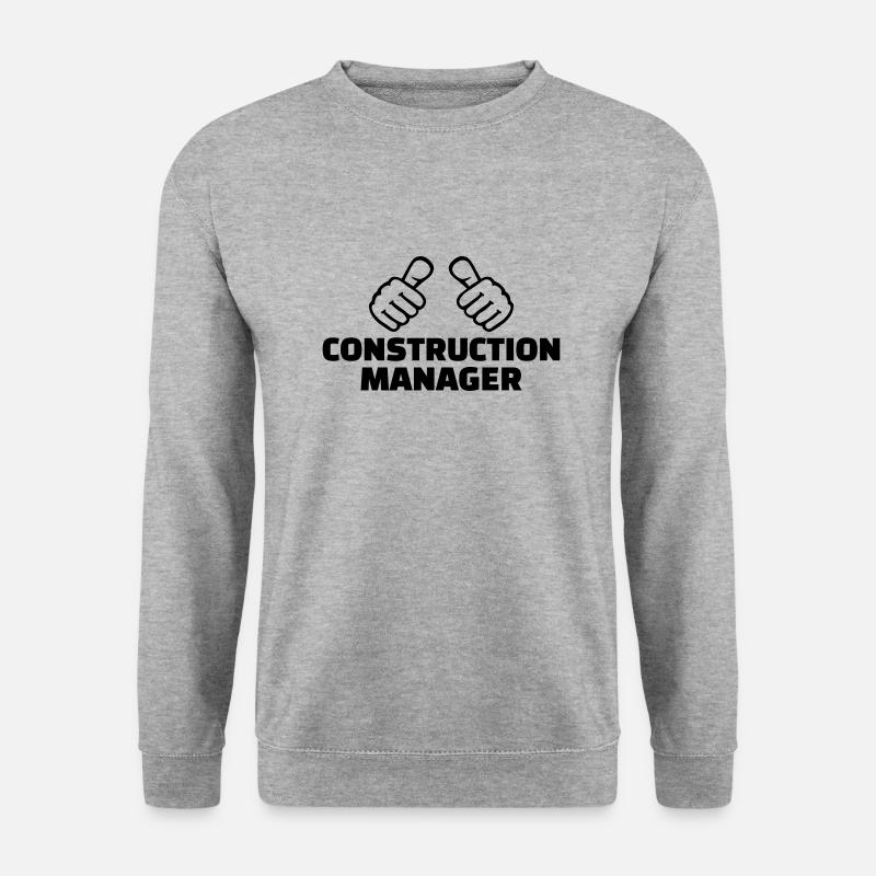 Bauleiter - Unisex Pullover - Weißgrau meliert