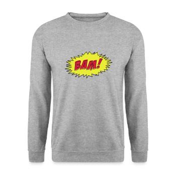 Comic Book BAM! - Unisex Sweatshirt - salt & pepper - Front - Alina (178cm) & Michal (187cm)