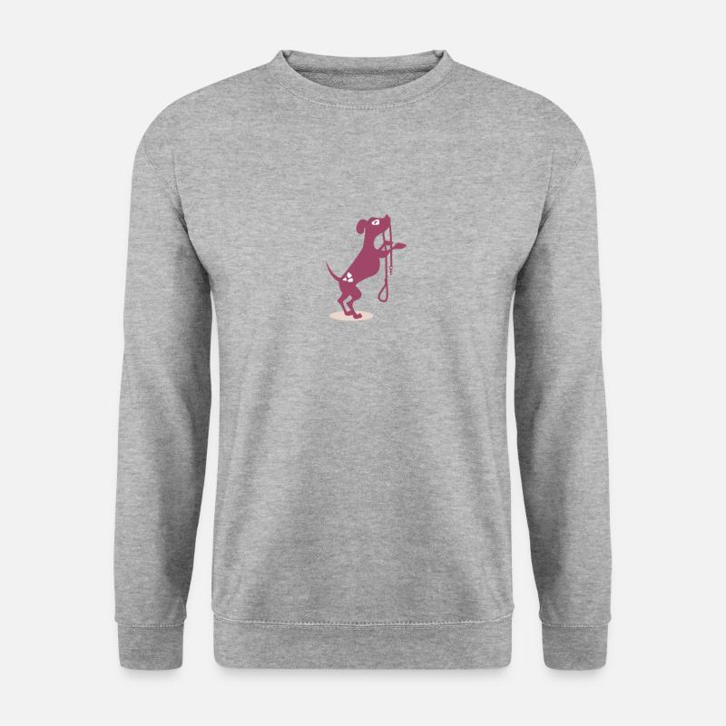 Sweet dog - Unisex Pullover - Weißgrau meliert