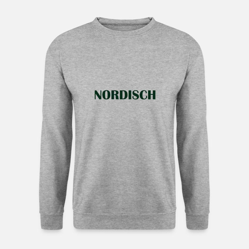Nordisch - Unisex Pullover - Weißgrau meliert