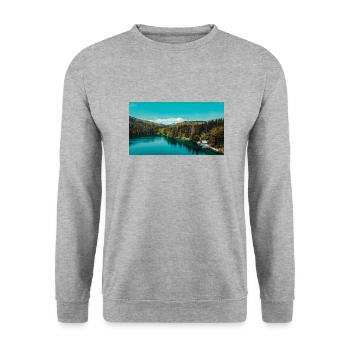 Fusine - Sweat-shirt Unisexe - gris chiné - Devant - Alina (178cm) & Michal (187cm)
