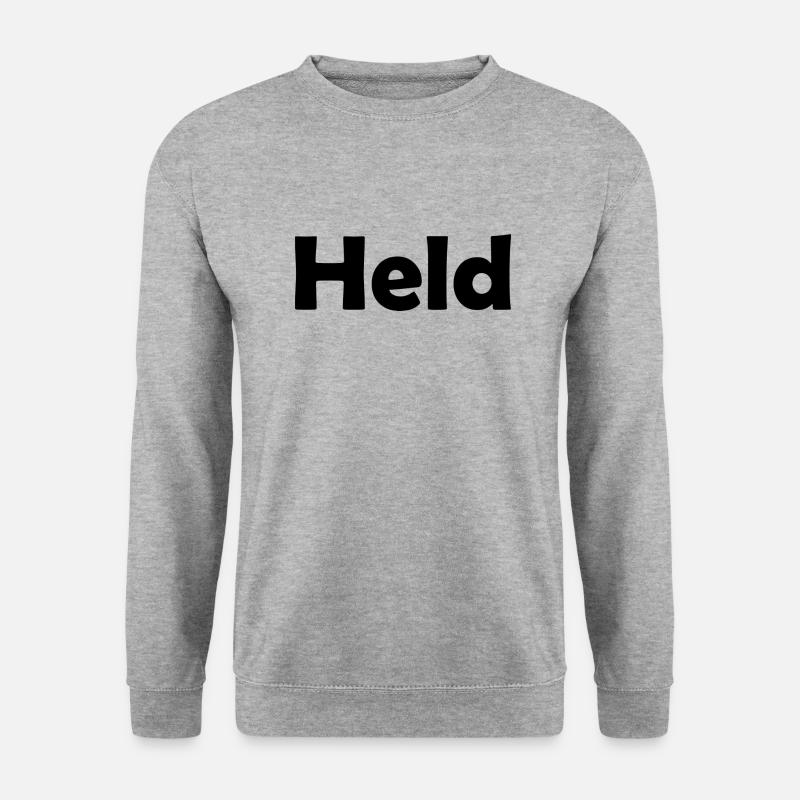 Held - Unisex Pullover - Weißgrau meliert