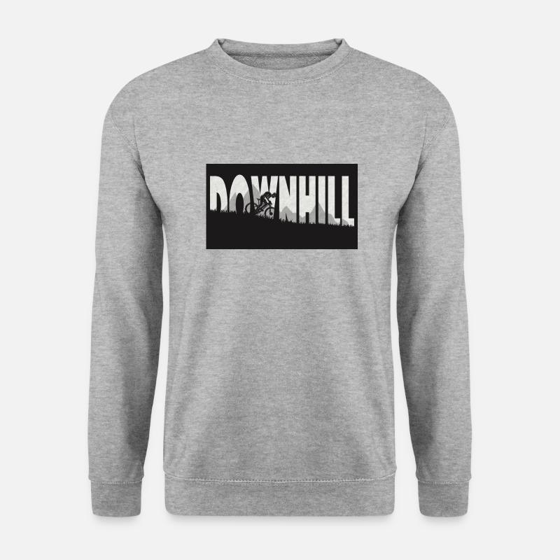 MTB downhill - Unisex Pullover - Weißgrau meliert