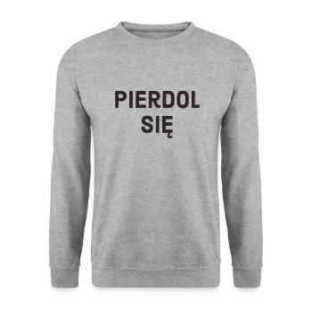 Polnisch Spruch polnische Sprache - Unisex Pullover - Weißgrau meliert - Vorne - Alina (178cm) & Michal (187cm)