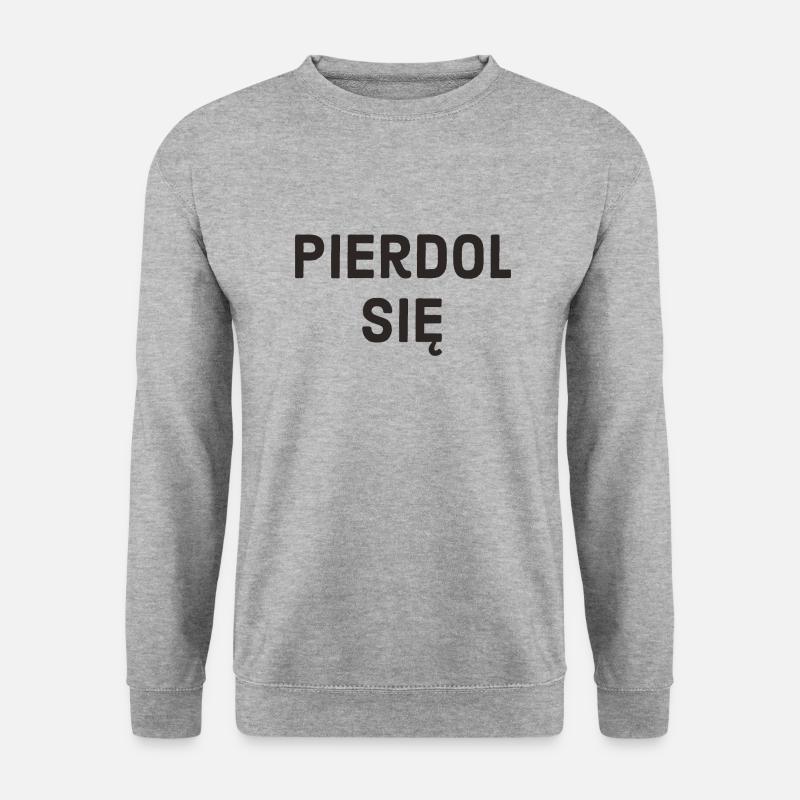 Polnisch Spruch polnische Sprache - Unisex Pullover - Weißgrau meliert