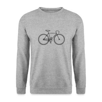 bike bike fixie bike bike - Unisex Sweatshirt - salt & pepper - Front - Alina (178cm) & Michal (187cm)