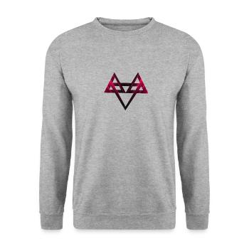 Neffex Logo 3D Red - Unisex Sweatshirt - salt & pepper - Front - Alina (178cm) & Michal (187cm)