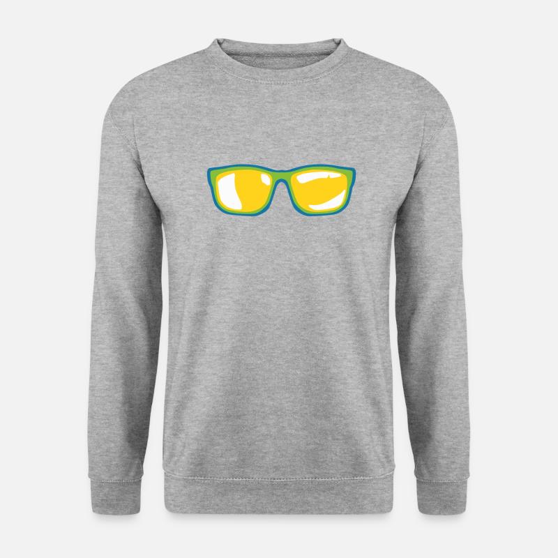 Sonnenbrille - Unisex Pullover - Weißgrau meliert