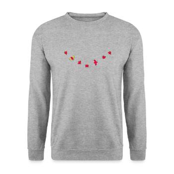 Birdies - Unisex Sweatshirt - salt & pepper - Front - Alina (178cm) & Michal (187cm)