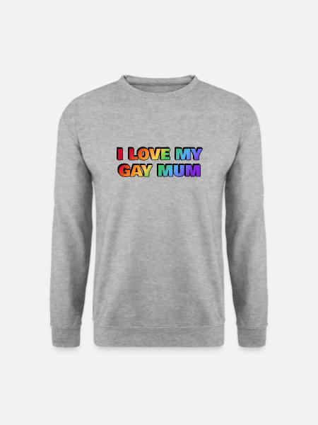 Ich liebe meine schwule Mutter - Unisex Pullover - Weißgrau meliert