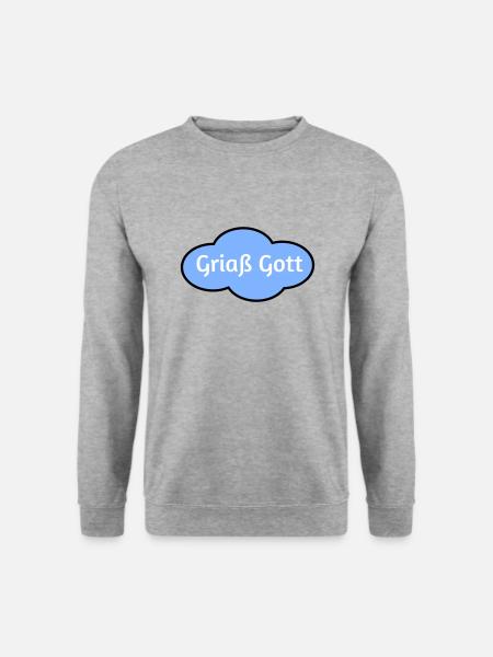 Griaß Gott - Unisex Pullover - Weißgrau meliert