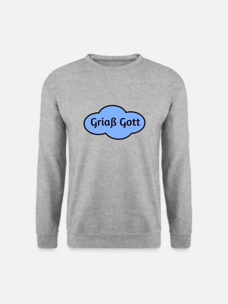 Griaß Gott - Unisex Pullover - Weißgrau meliert