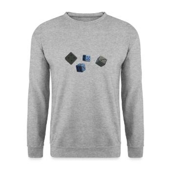 Cube - Sweat-shirt Unisexe - gris chiné - Devant - Alina (178cm) & Michal (187cm)