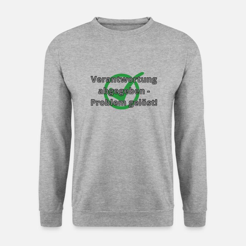 Selbstverantwortung - Unisex Pullover - Weißgrau meliert