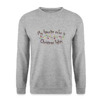 Ma couleur préférée est les lumières de Noël - Sweat-shirt Unisexe - gris chiné - Devant - Alina (178cm) & Michal (187cm)
